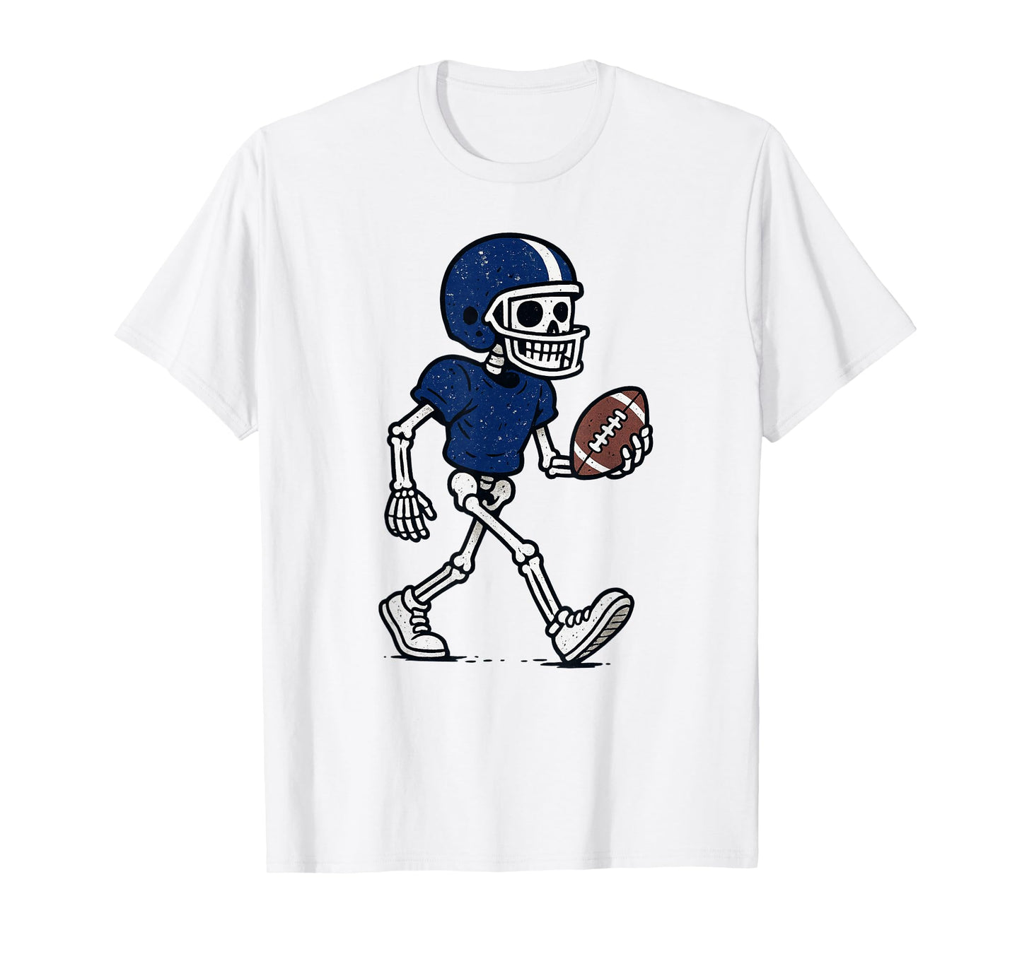 Halloween Vintage Skeleton Football T-Shirt