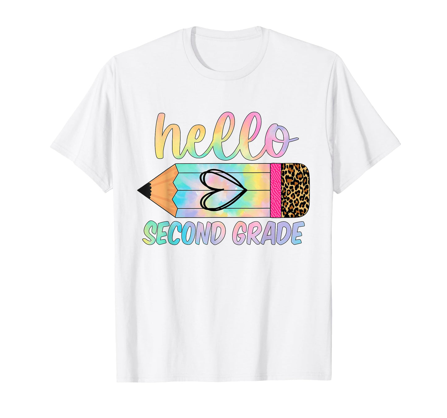 Back To School Hello second 2nd Grade Tie Dye Teacher T-Shirt