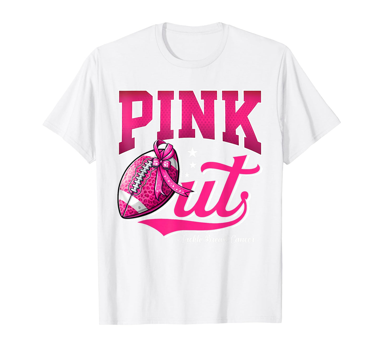 Pink Out Football Breast Cancer Awareness Men Women Kids T-Shirt