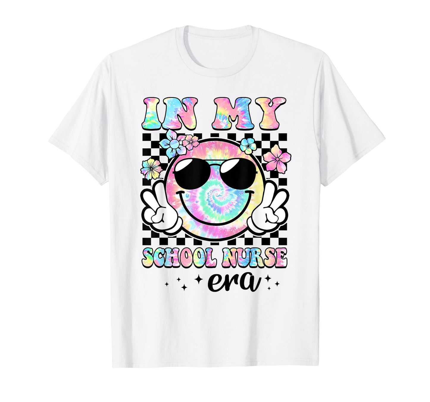 In My School Nurse Era Groovy Retro Back To School Funny T-Shirt