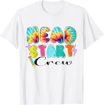 Back to School Headstart Crew School Head Start Tie dye T-Shirt
