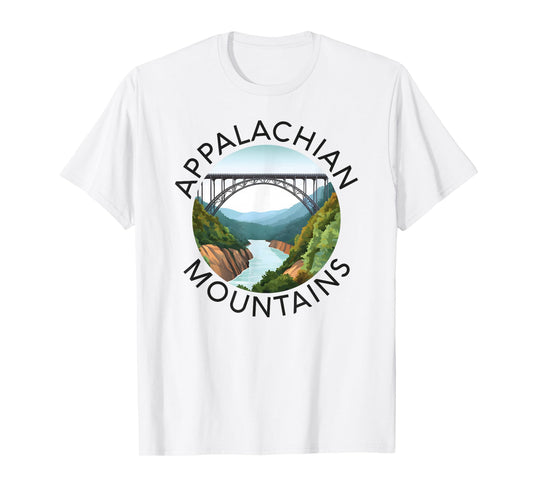 Appalachian Mountains New River Gorge Bridge West Virginia T-Shirt