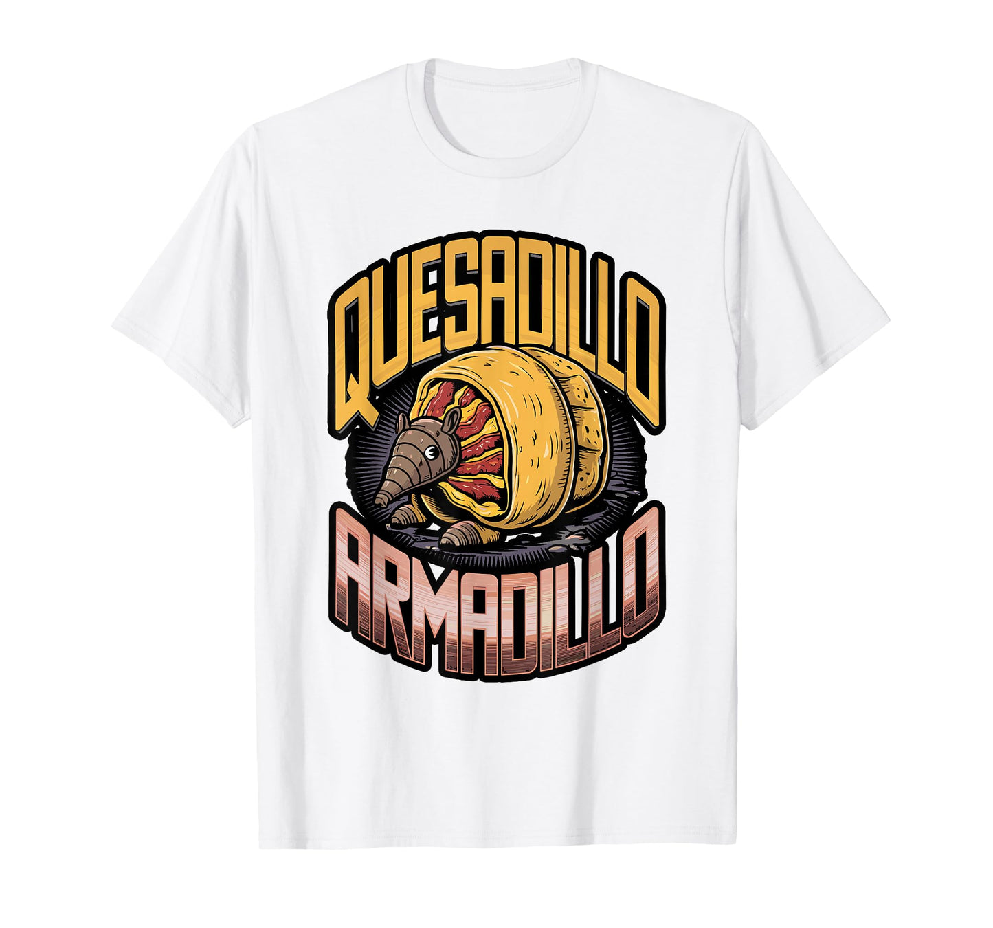 Quesa-dillo T-Shirt Funny Armadillo Quesadilla Pun T-Shirt