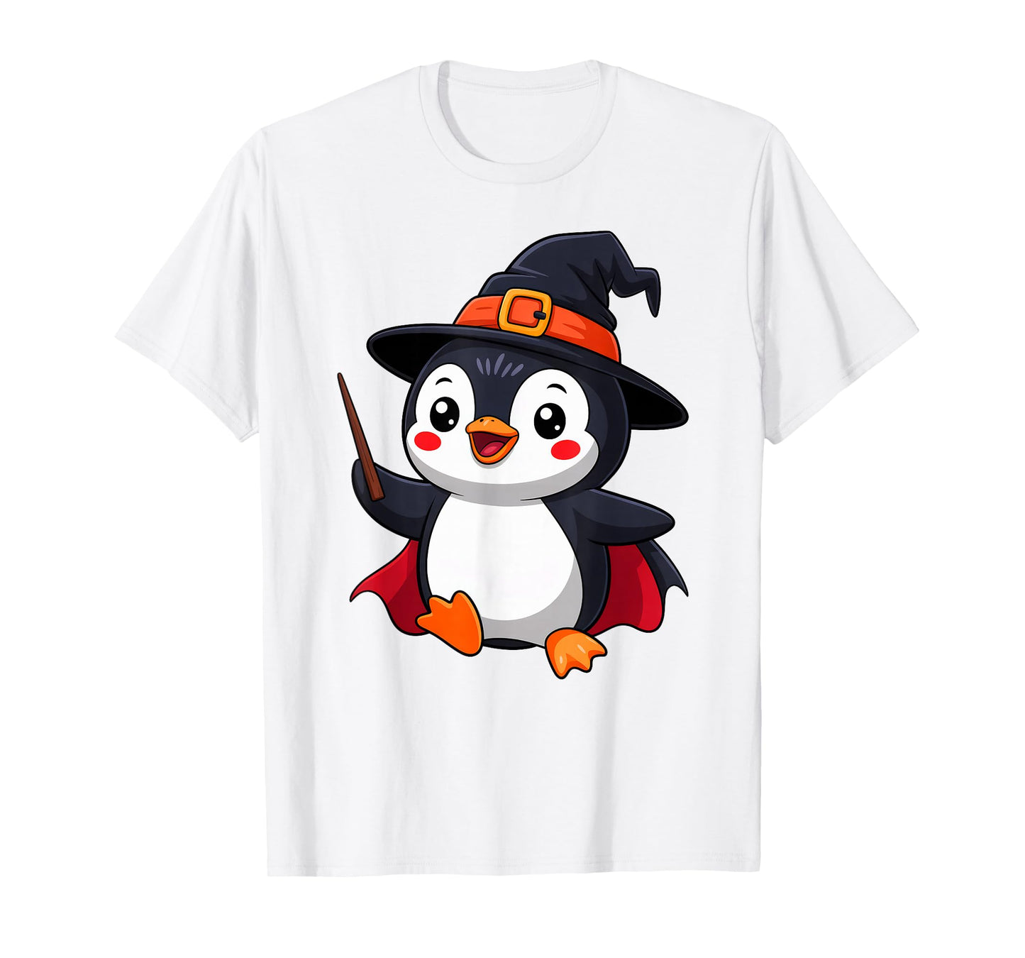 Halloween Penguin Witch Hat Costume Boys Girls Kids Toddler T-Shirt