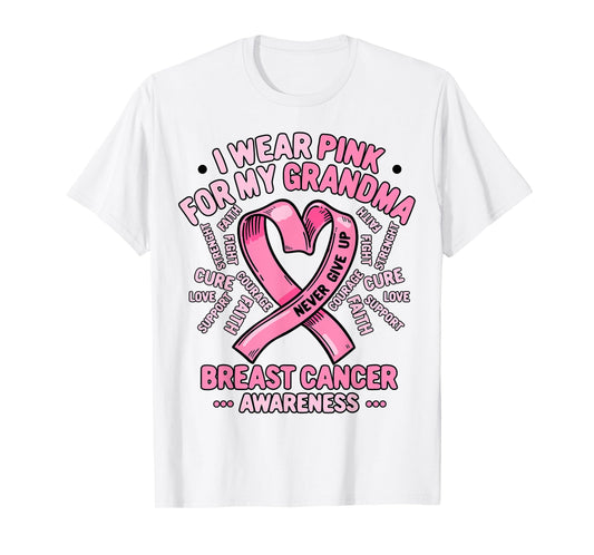 Breast Cancer Awareness Month I Wear Pink For My Grandma T-Shirt