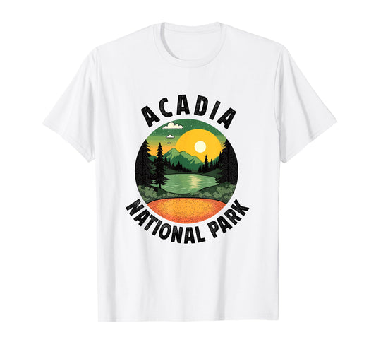 Acadia National Park Souvenir Maine Retro for Men Women Kid T-Shirt
