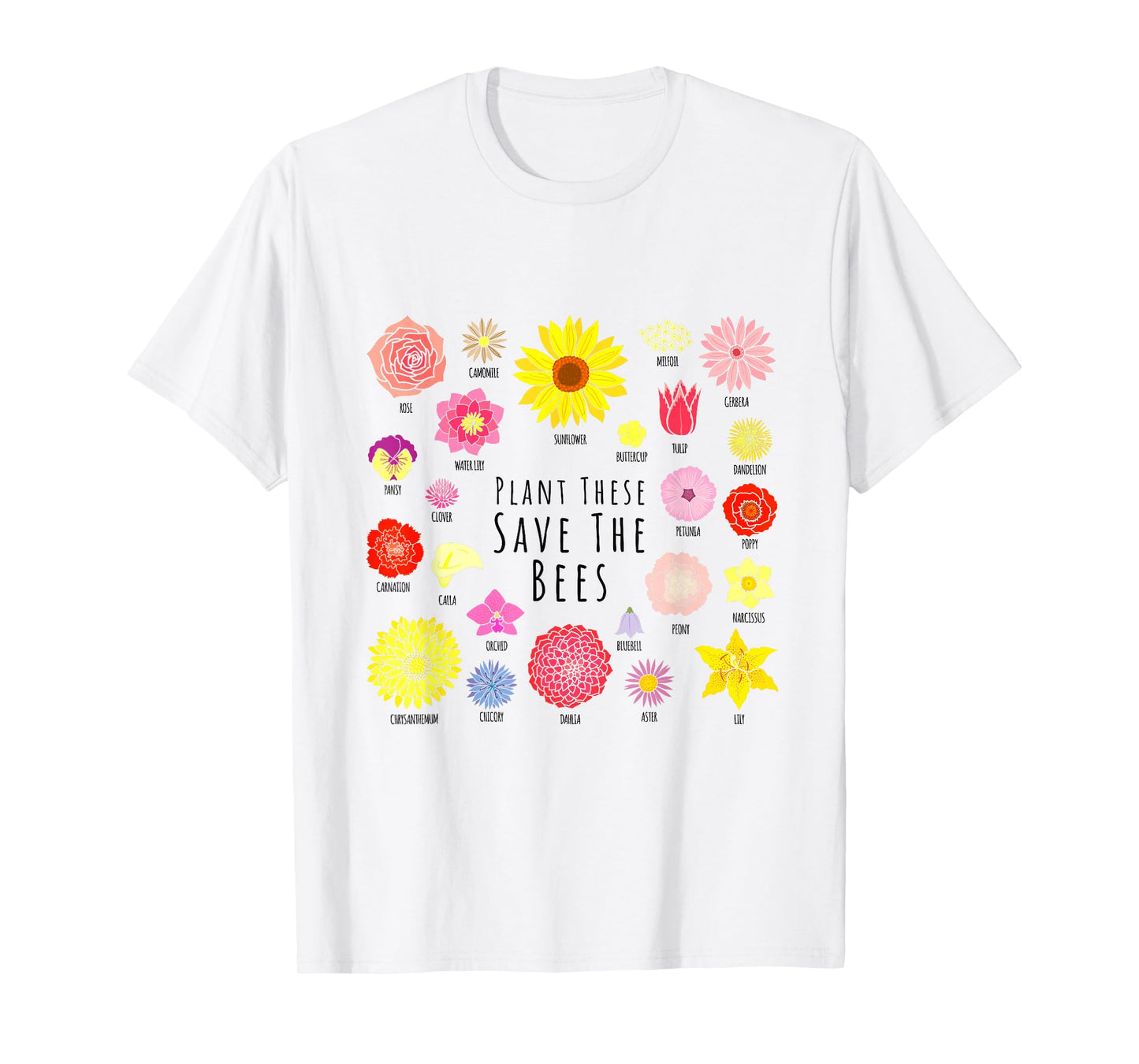 Plant These Save The Bees - Environment Nature Flower Power T-Shirt