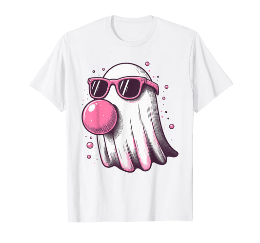 Ghost Bubble Gum Sunglasses Happy Halloween Boo Men Women T-Shirt