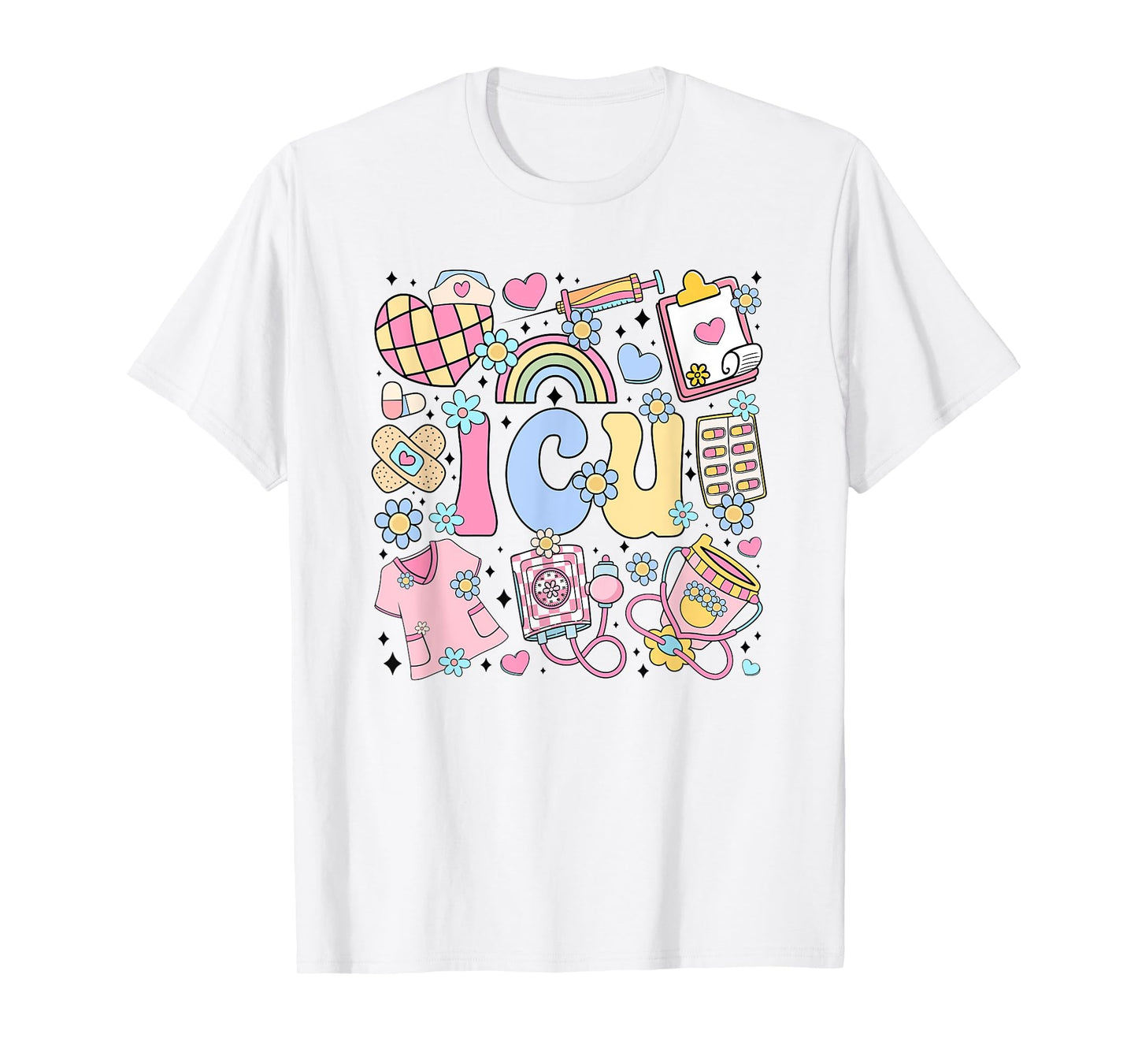 ICU Nurse Stuff Retro Intensive Care Nurse Squad Nursing T-Shirt