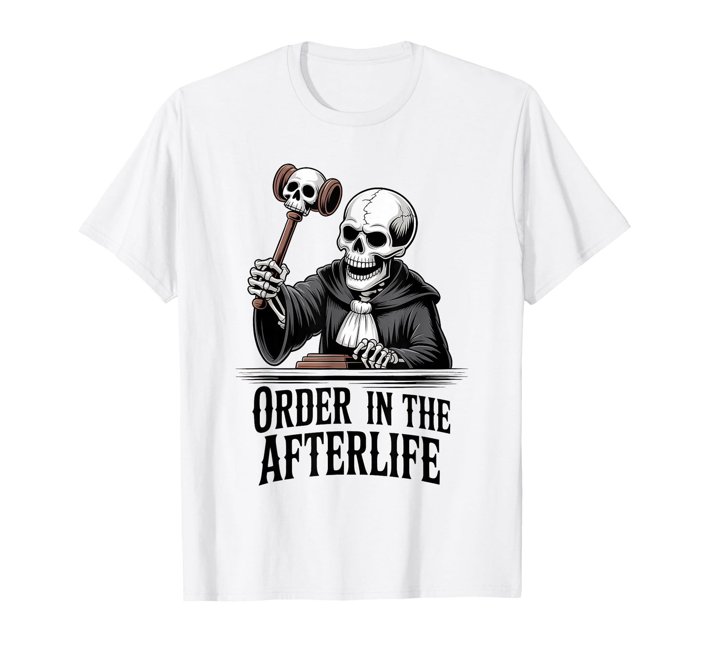 Skeleton Lawyer Halloween Funny Spooky Court T-Shirt