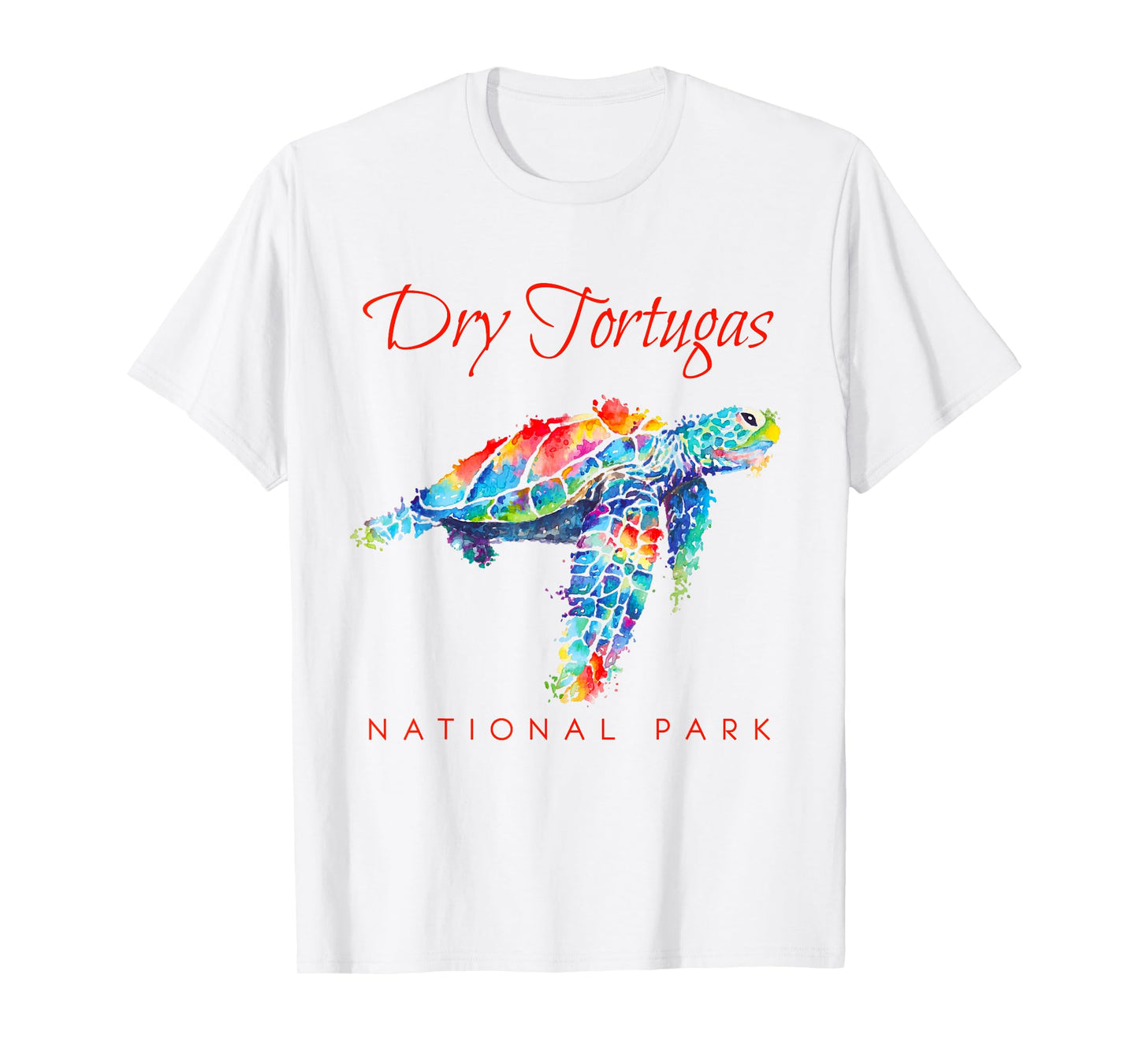 Dry Tortugas National Park Watercolor Sea Turtle T-Shirt