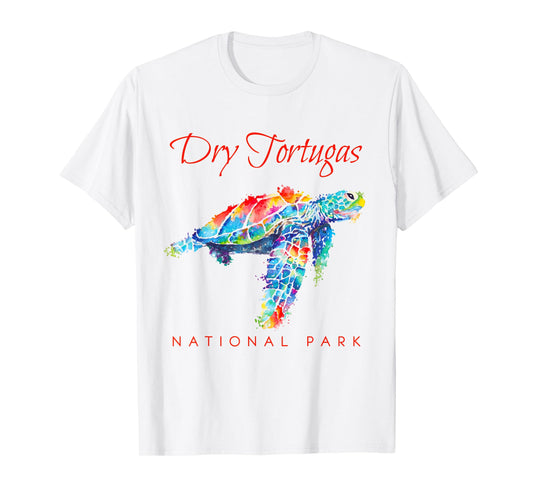 Dry Tortugas National Park Watercolor Sea Turtle T-Shirt