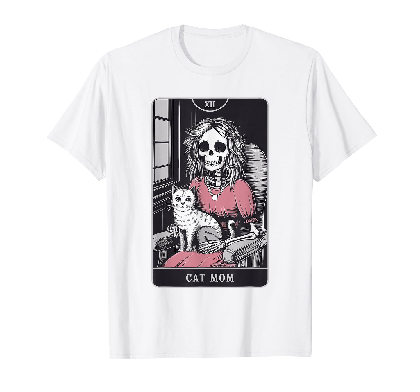 The Cat Mom Tarot Skeleton Witchy T-Shirt