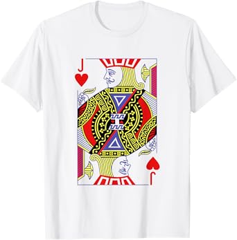 Jack Of Hearts Royal Flush Costume Halloween Playing Cards T-Shirt