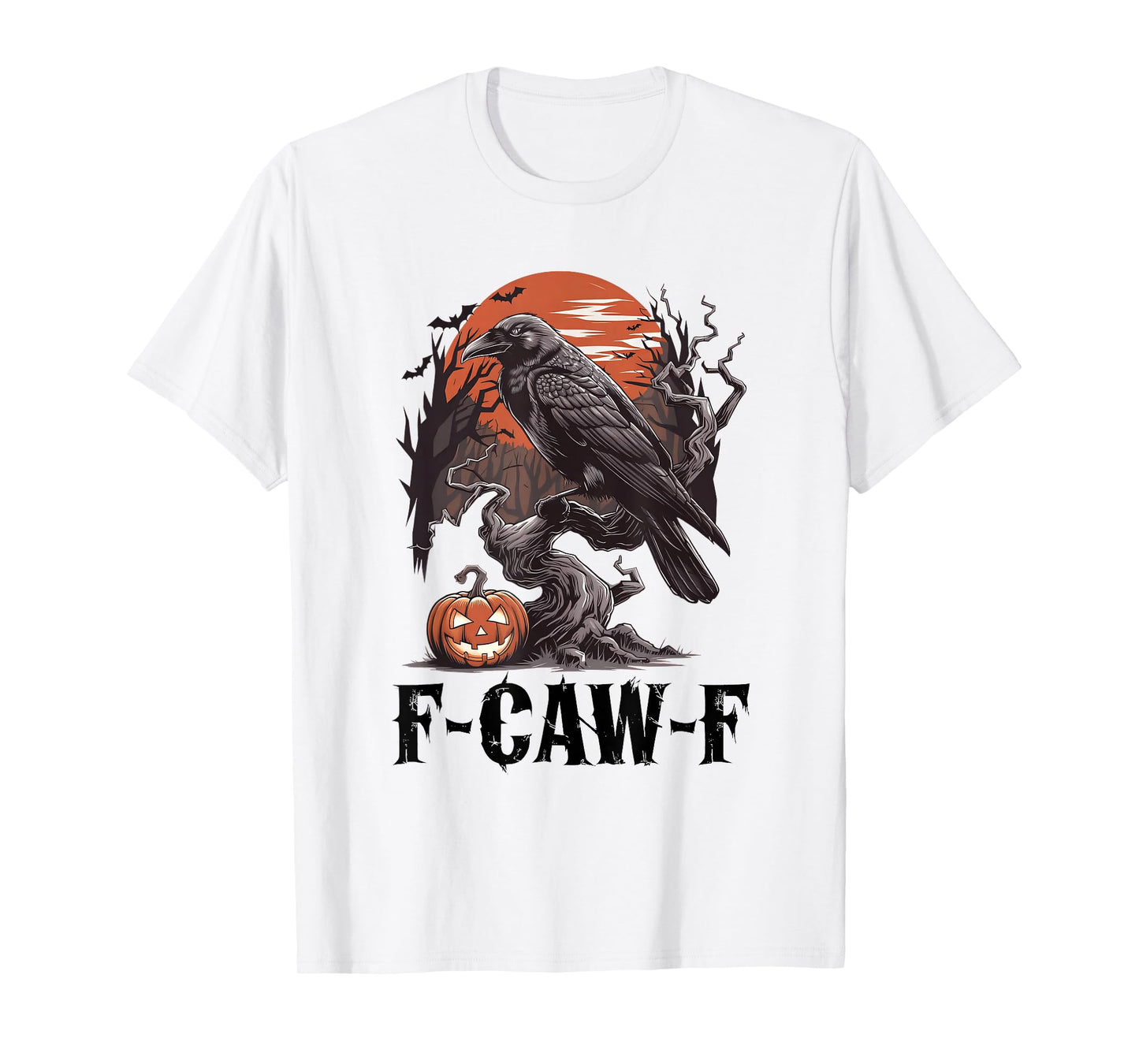 F-Caw-F Black Crow Pun Funny Bird Cawing Grunge T-Shirt