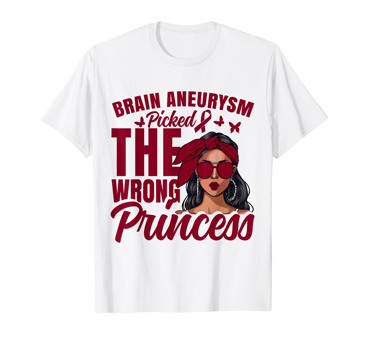 Brain Aneurysm Awareness Princess Survivor Brain Aneurysm T-Shirt