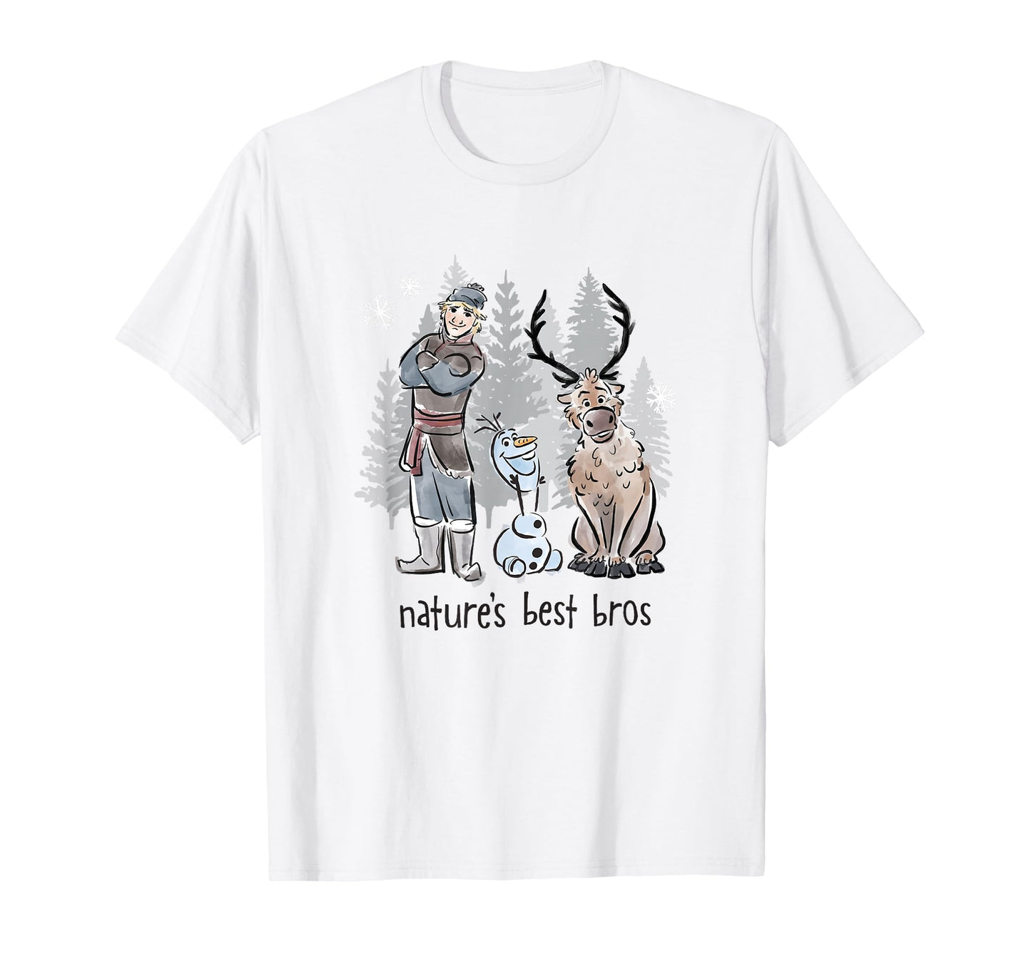 Disney Frozen Kristoff Olaf & Sven Nature's Best Bros Poster T-Shirt