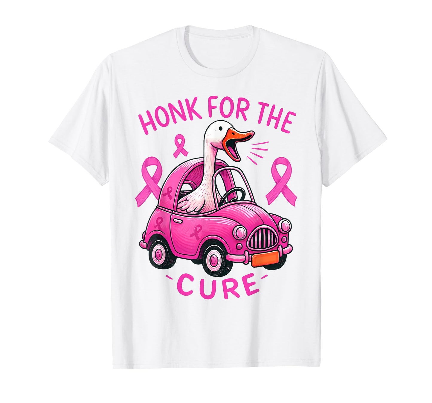 Funny Honk for The Cure Breast Cancer Awareness Goose Women T-Shirt