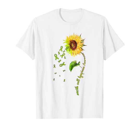 Mantle Cell Lymphoma Awareness Sunflower TShirt T-Shirt