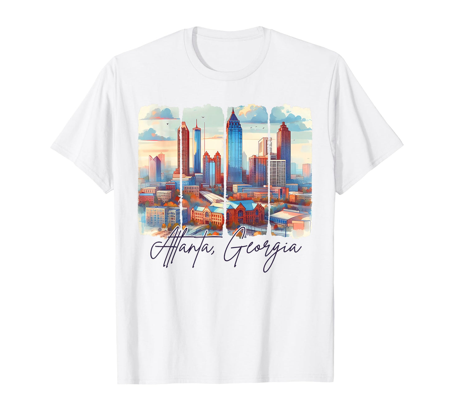 Atlanta Georgia Traveling Brushstroke Atlanta Souvenir Trip T-Shirt