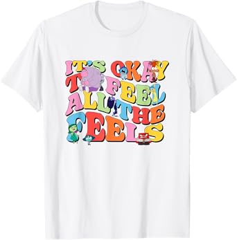 Disney Pixar Inside Out 2 It’s Okay To Feel All The Feels T-Shirt