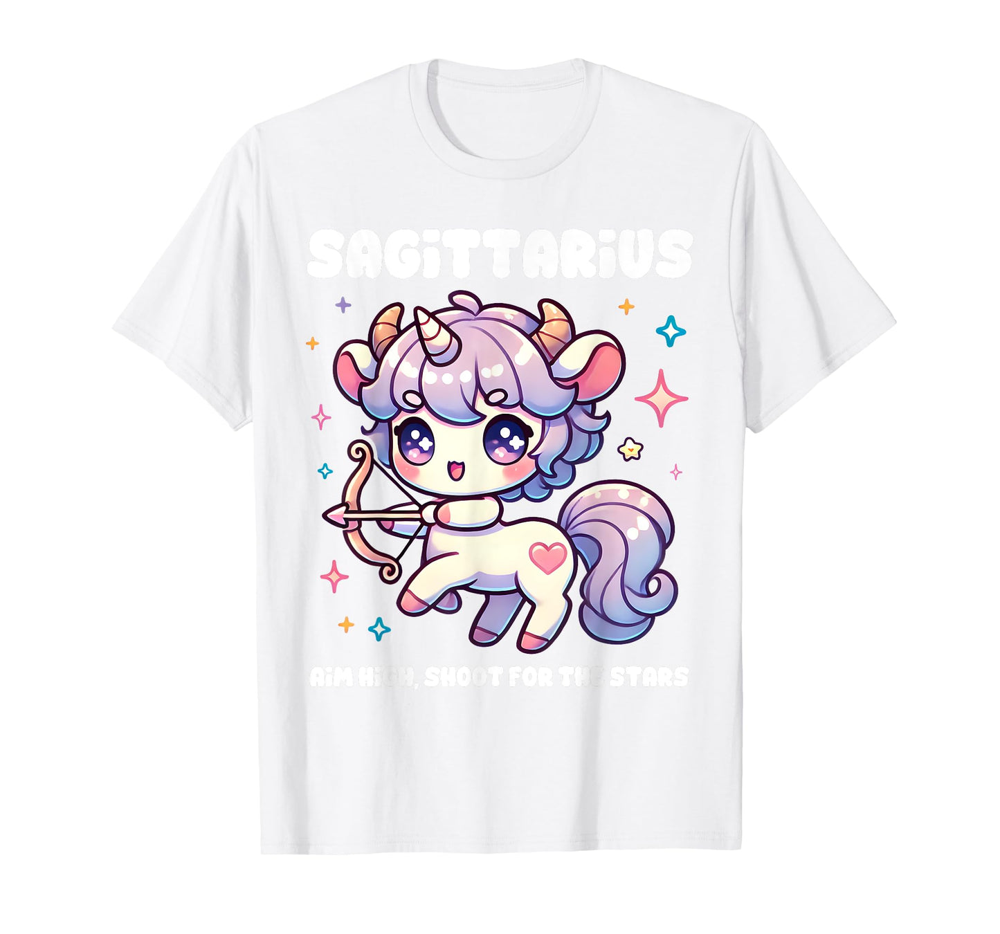 Sagittarius Zodiac Sign Cute Archer Outfit Girls Kids Women T-Shirt