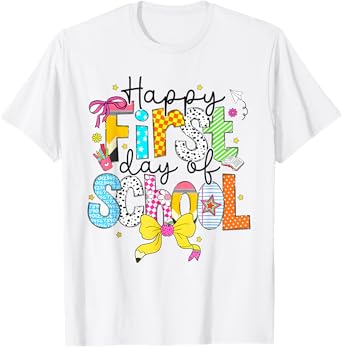 Happy First Day Of School Pencil Teacher Kids Back To School T-Shirt