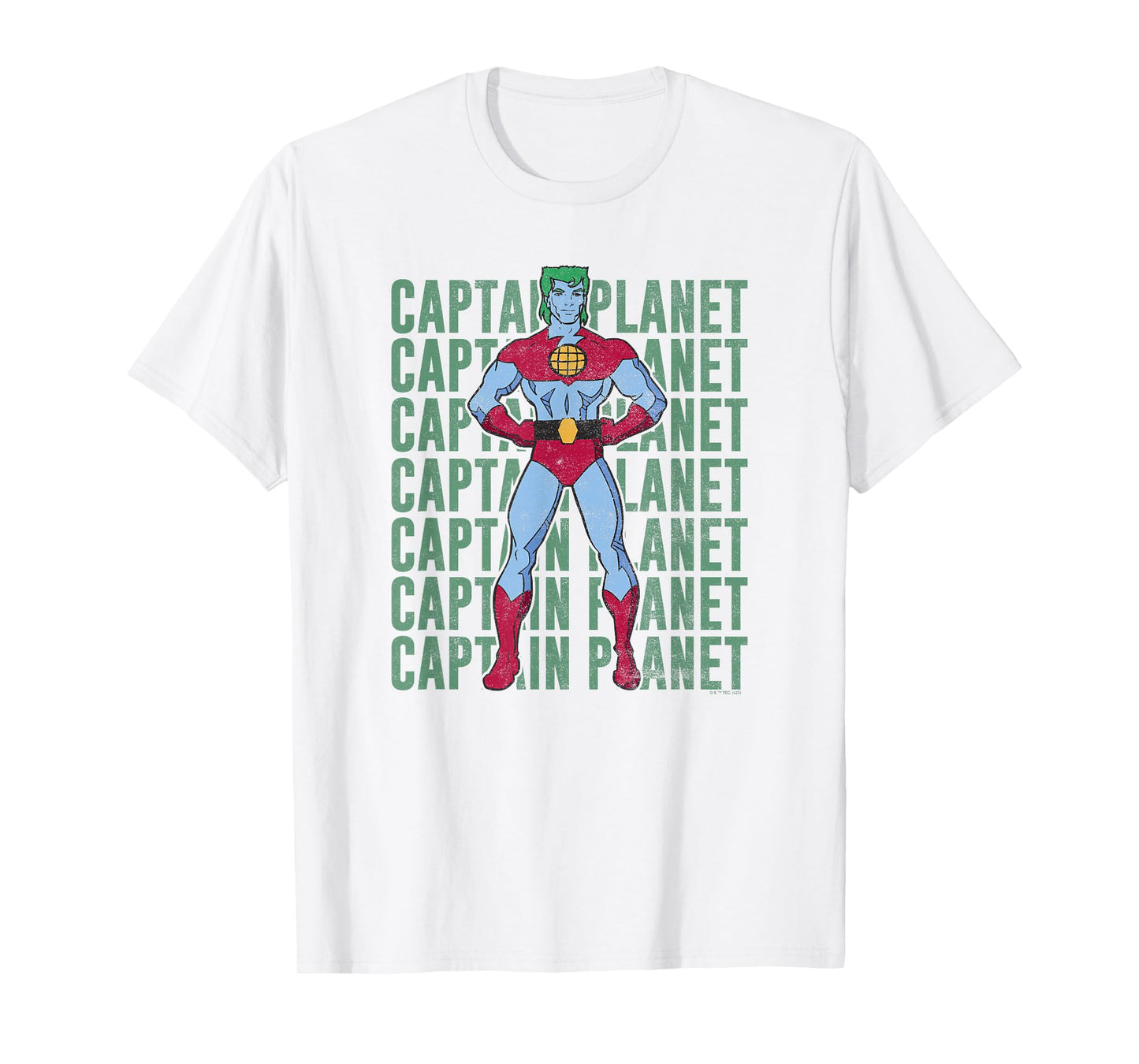 Captain Planet Text Stacked Poster T-Shirt
