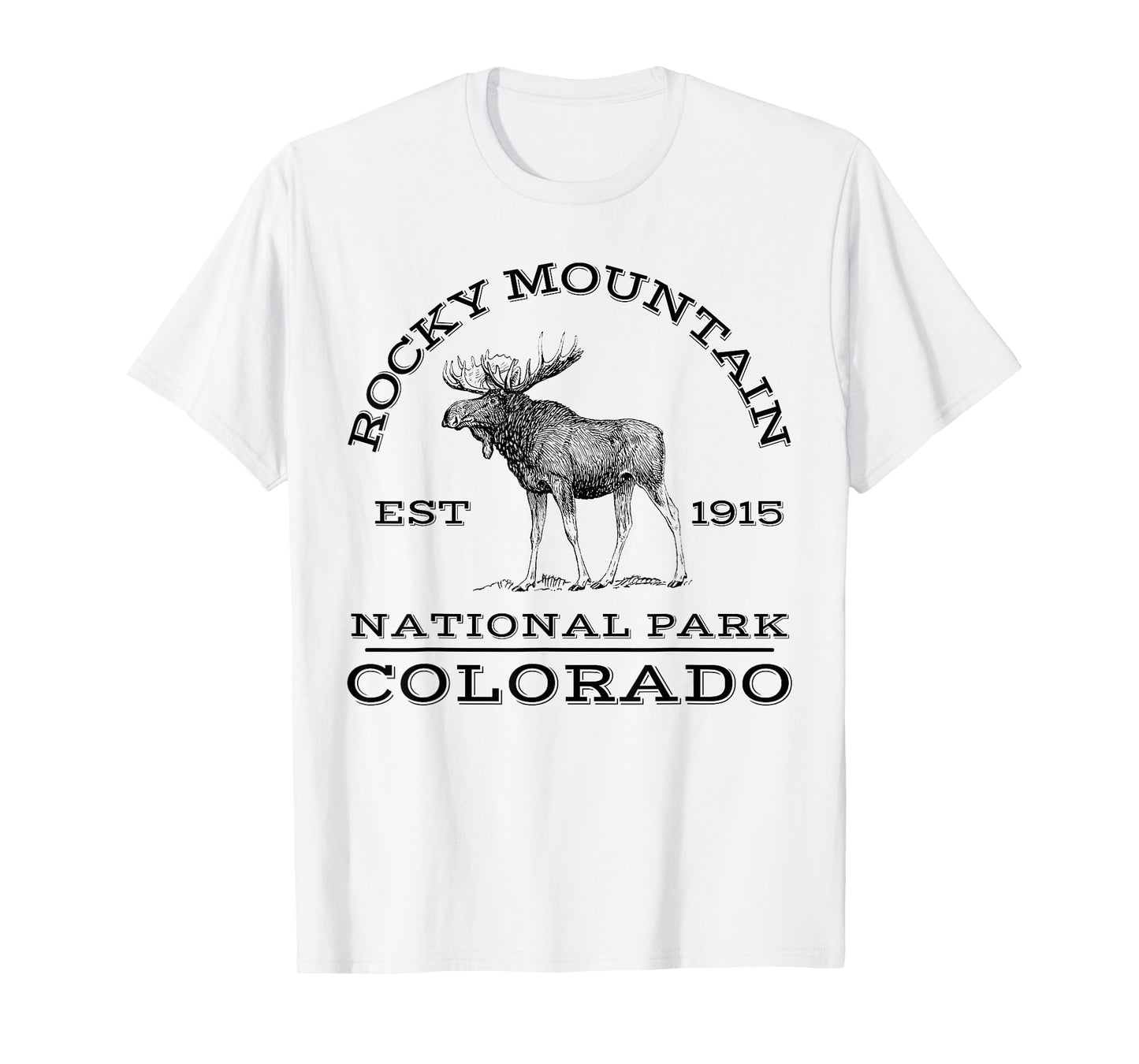 Rocky Mountain National Park Colorado Moose Hike Outdoors T-Shirt