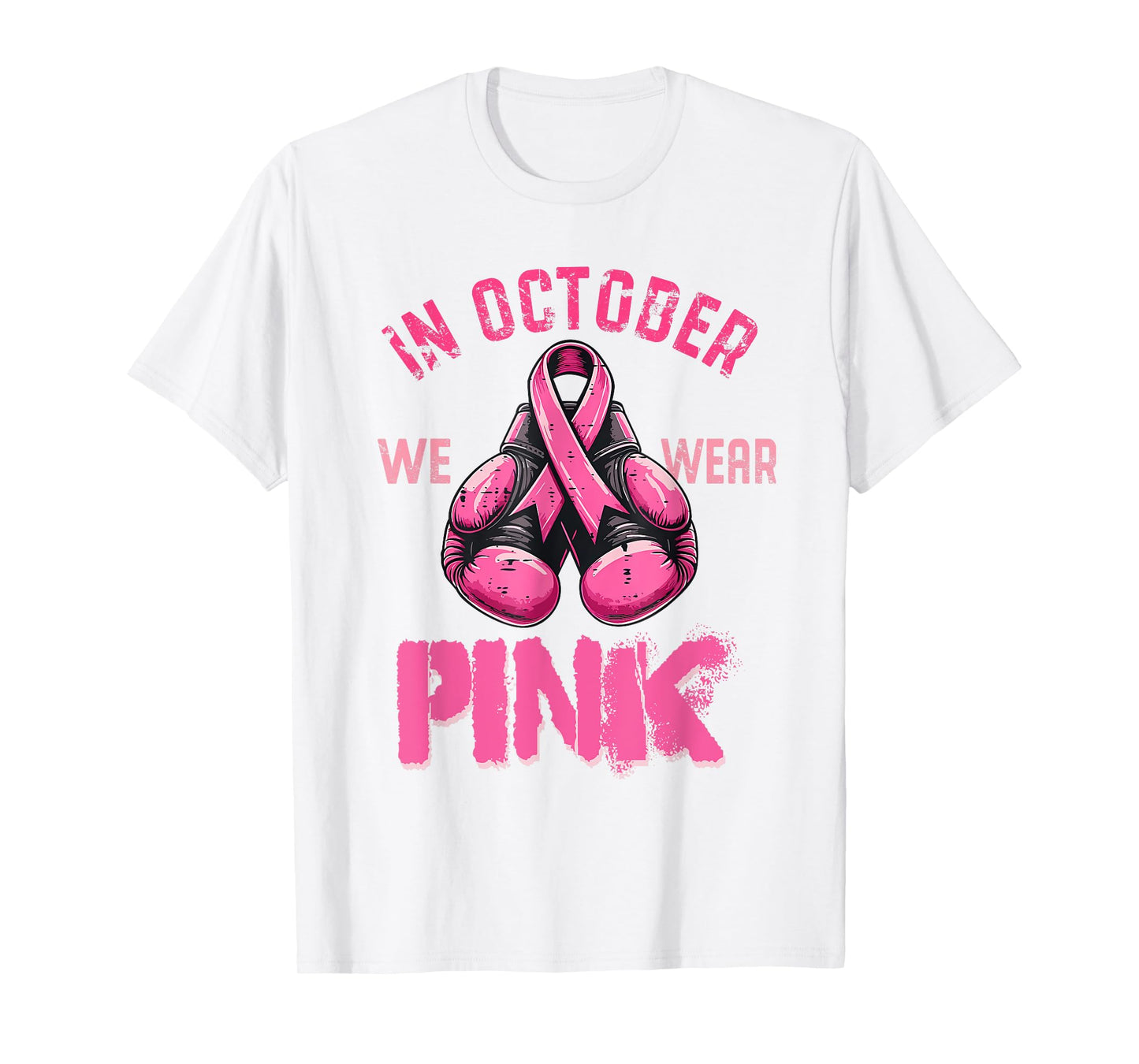 Breast Cancer Pink Boxing Gloves Survivor Pink Ribbon T-Shirt