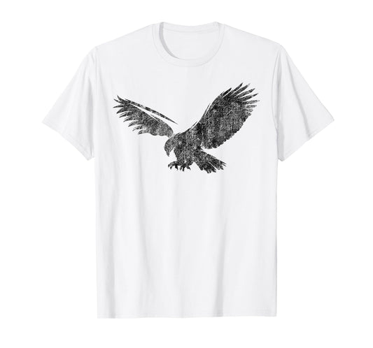 Beautiful Eagle American bird silhouette flying vintage cool T-Shirt