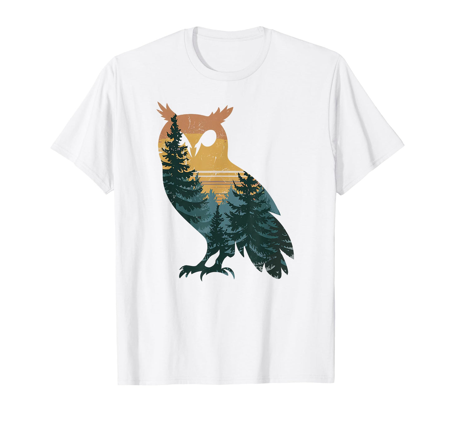 Owl Hunting Hiking Outdoor Camping Forest Men Women Owl T-Shirt
