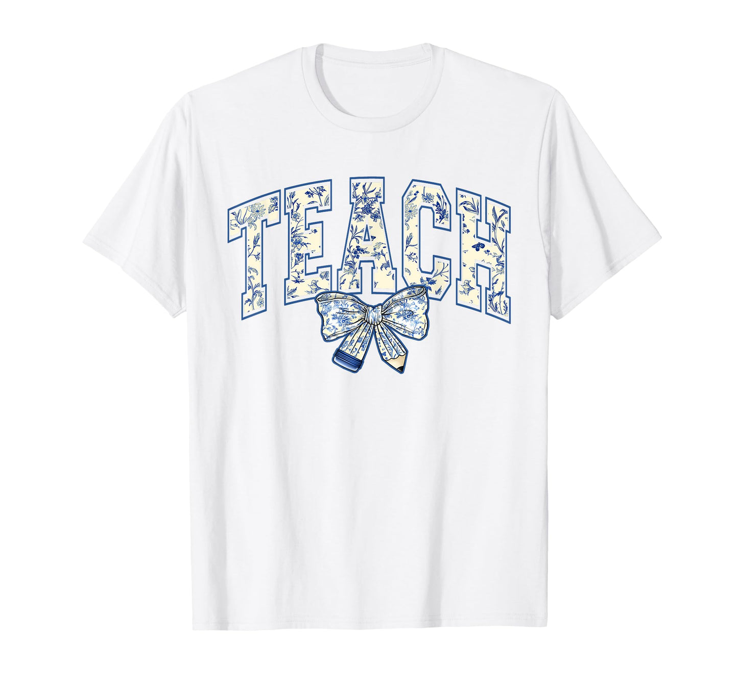 Women Teacher Coquette Bow Floral Teach Teacher Day T-Shirt