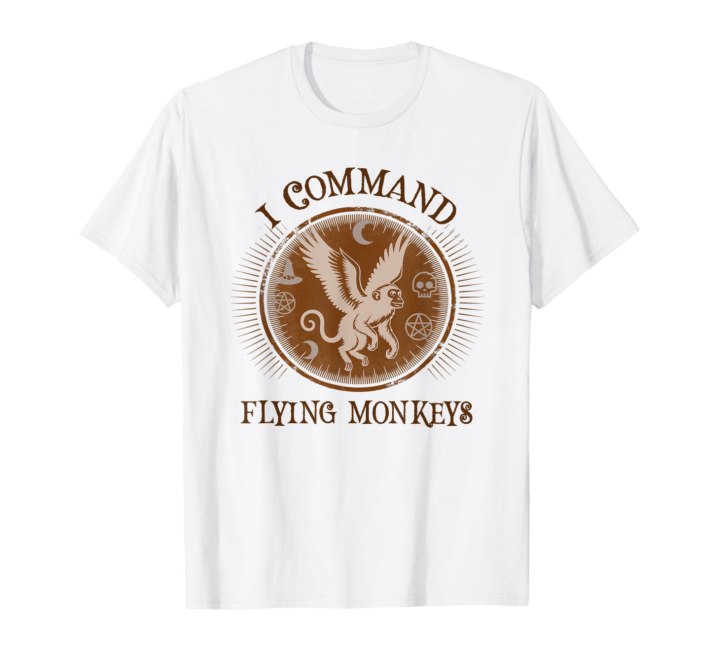 Funny Flying Monkey Trainer Witch Spooky Wizard Halloween T-Shirt
