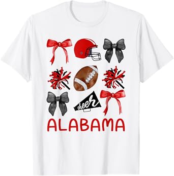 Alabama Women Toddler Girls Kids Sister Niece Coquette Bow T-Shirt