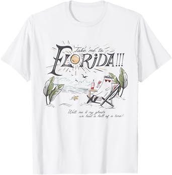 Take Me to The Florida Funny Ghost On The Beach T-Shirt