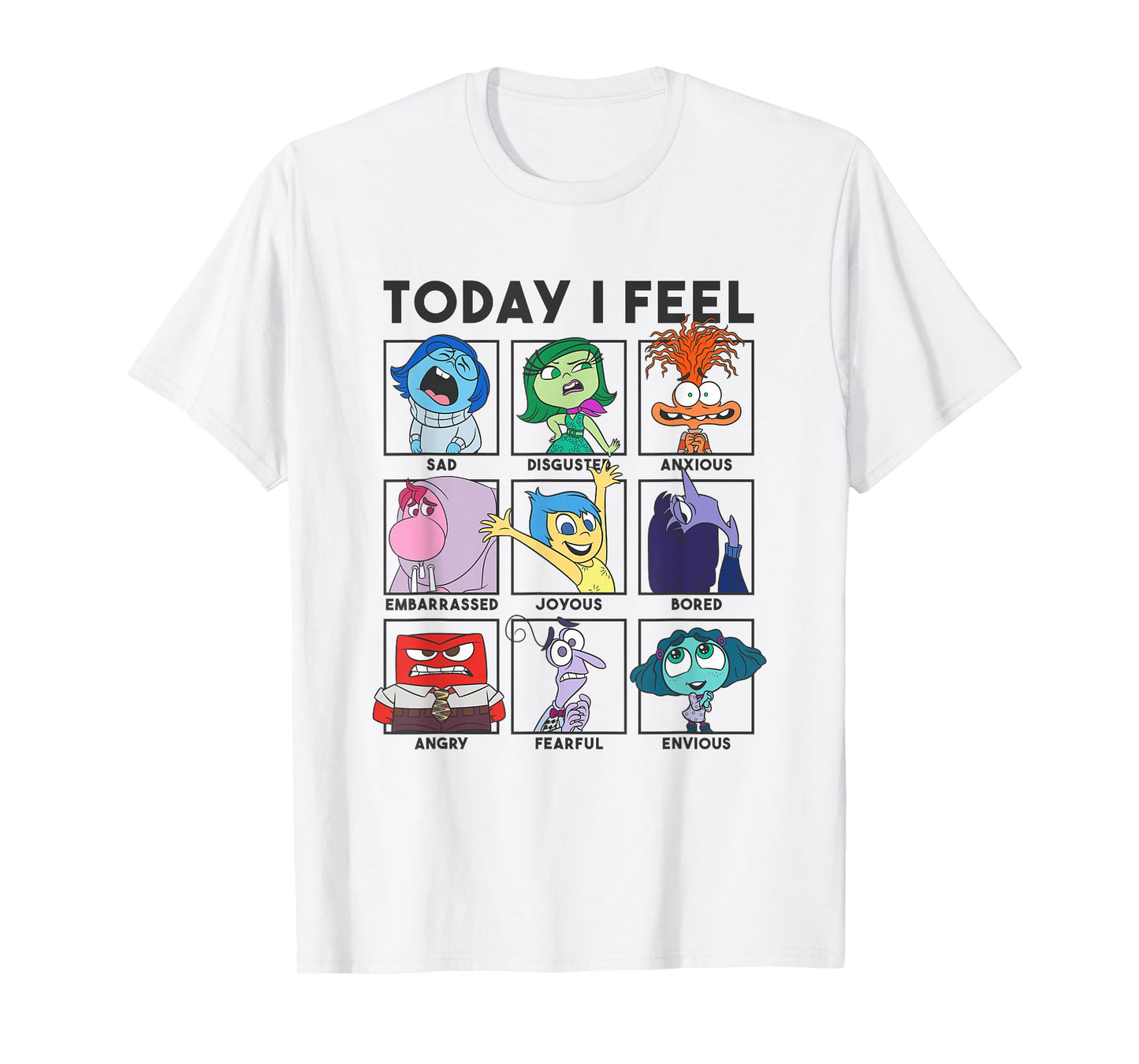 Disney Pixar Inside Out 2 Today I Feel... Vintage Panels T-Shirt