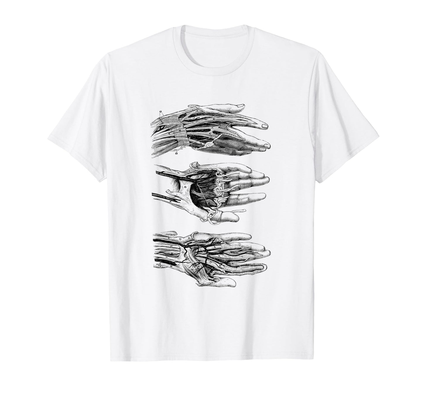 Arteries of the Human Hand Vintage Anatomy T-Shirt