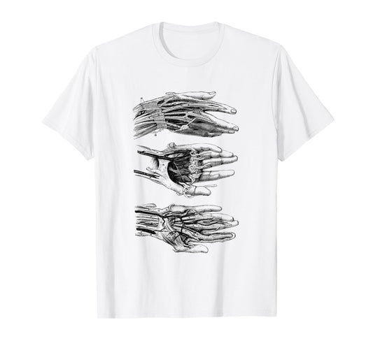 Arteries of the Human Hand Vintage Anatomy T-Shirt