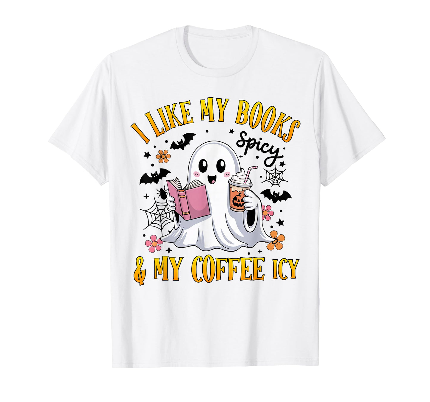 I Like My Books and My Coffee ICY, Halloween Book and Coffee T-Shirt