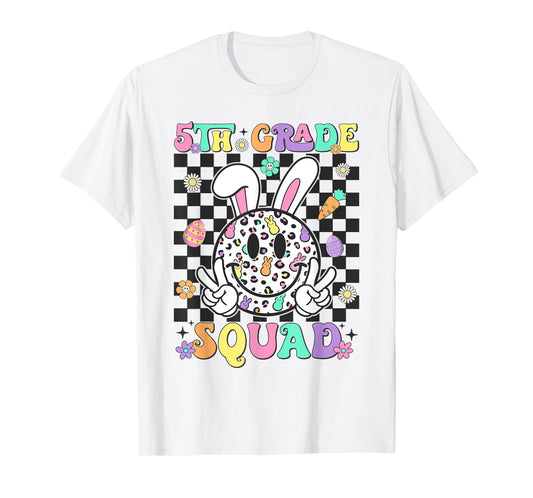5th Grade Squad Rabbit Bunny Easter Day Teacher Student T-Shirt