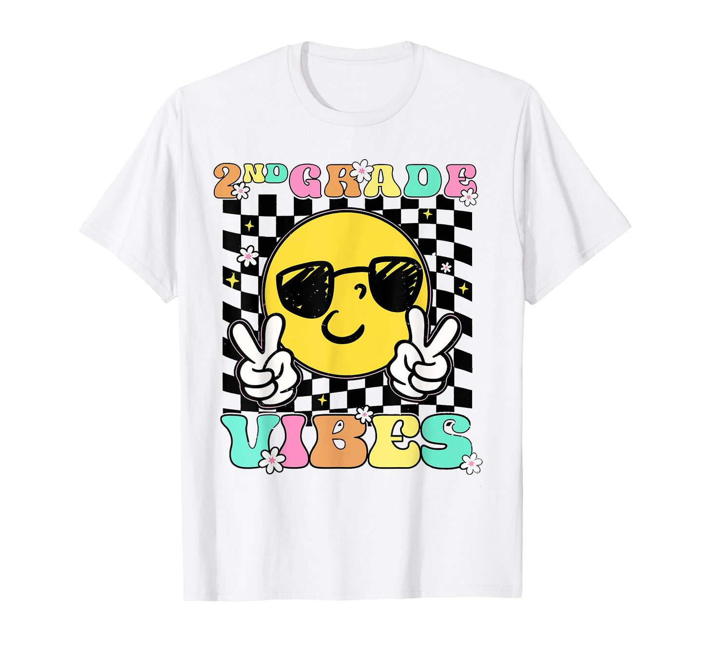 Girls 2nd Grade Vibes Back To School Second Grade T-Shirt