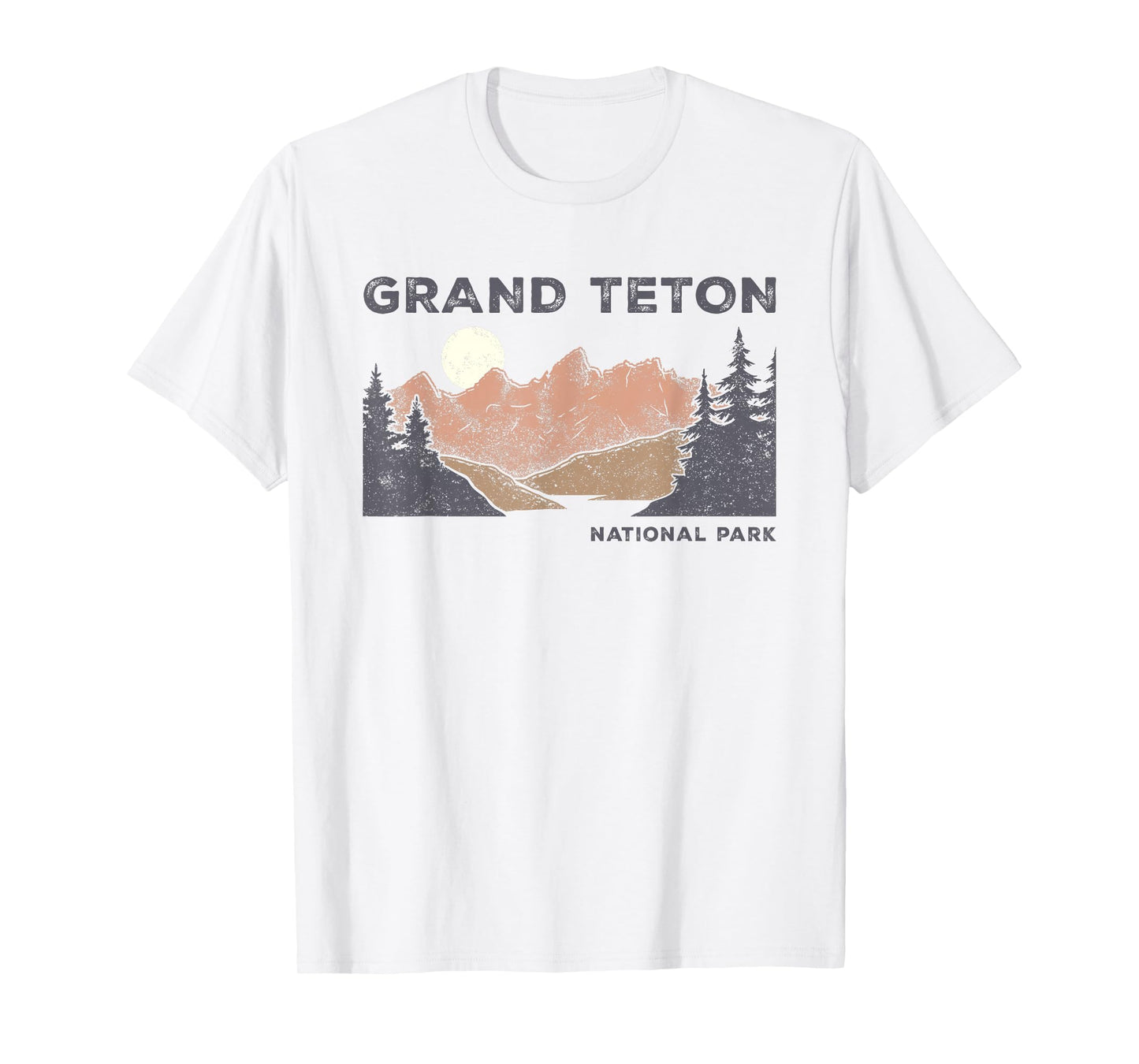 Retro Grand Teton National Park Wyoming Vintage Womens Mens T-Shirt