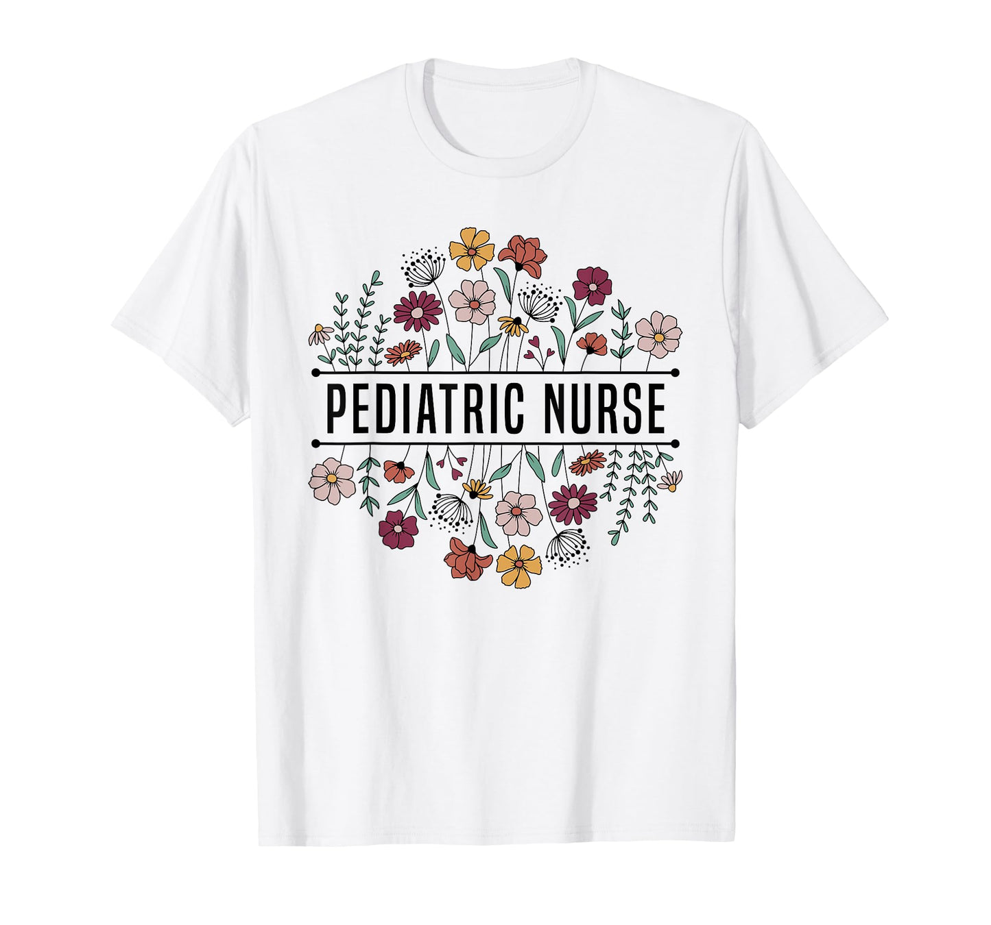 Groovy Pediatric Nursing Flowers Nursing School Nurse Life T-Shirt