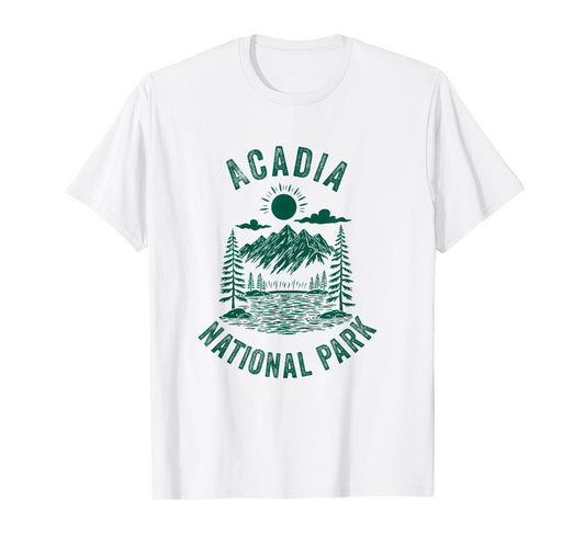 Acadia National Park Souvenir Maine Retro for Men Women Kid T-Shirt