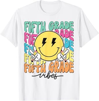 5th Grade For Girls Boys Teacher Fifth Grade Back to School T-Shirt