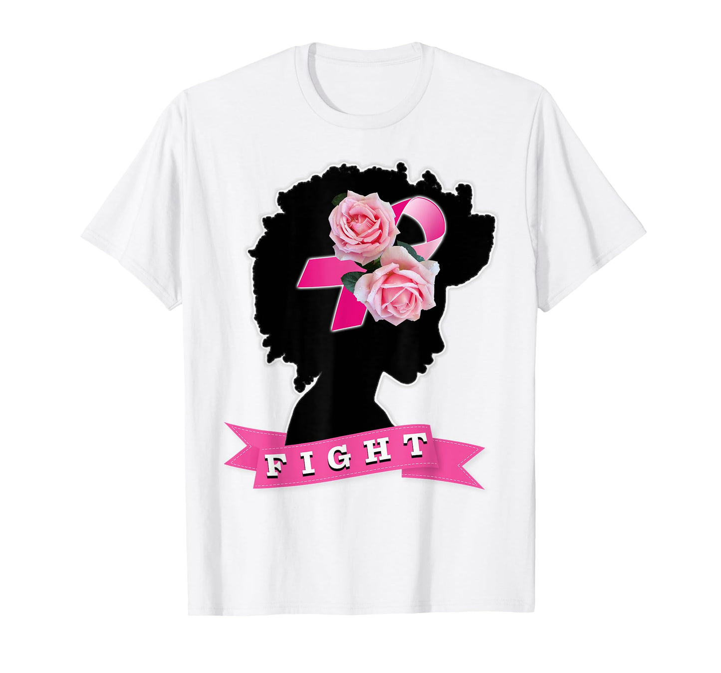 Black Women Breast Cancer Awareness T-shirt