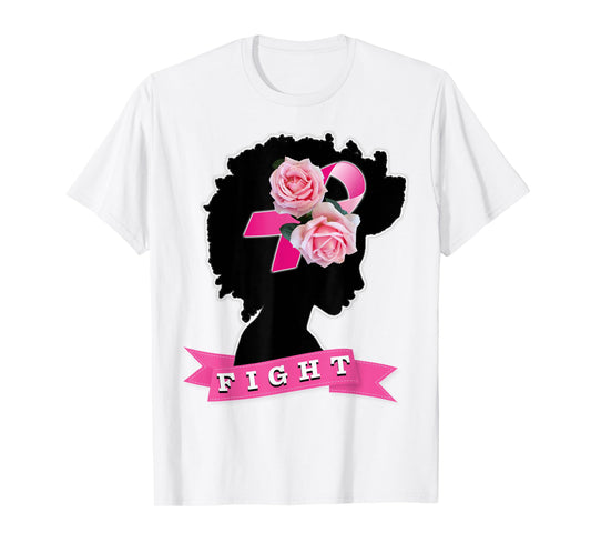 Black Women Breast Cancer Awareness T-shirt