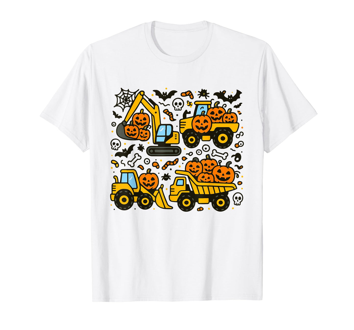 Spooky Construction Trucks Halloween Costume Toddler Boys T-Shirt