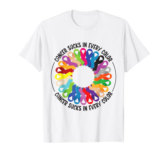 Cancer Sucks In Every Color Fighter | Funk Cancer T-Shirt